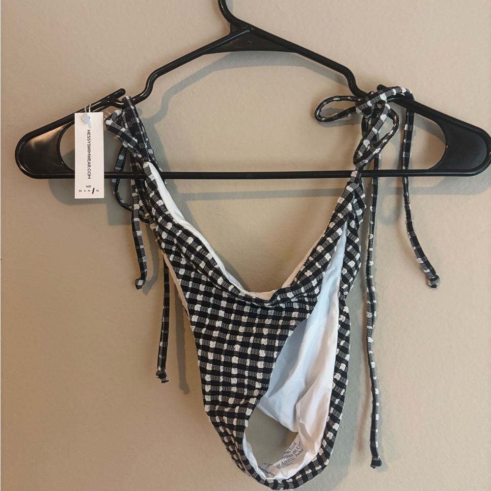 Nessy Swimwear Gingham Tie Bottoms size L - Picture 5 of 6